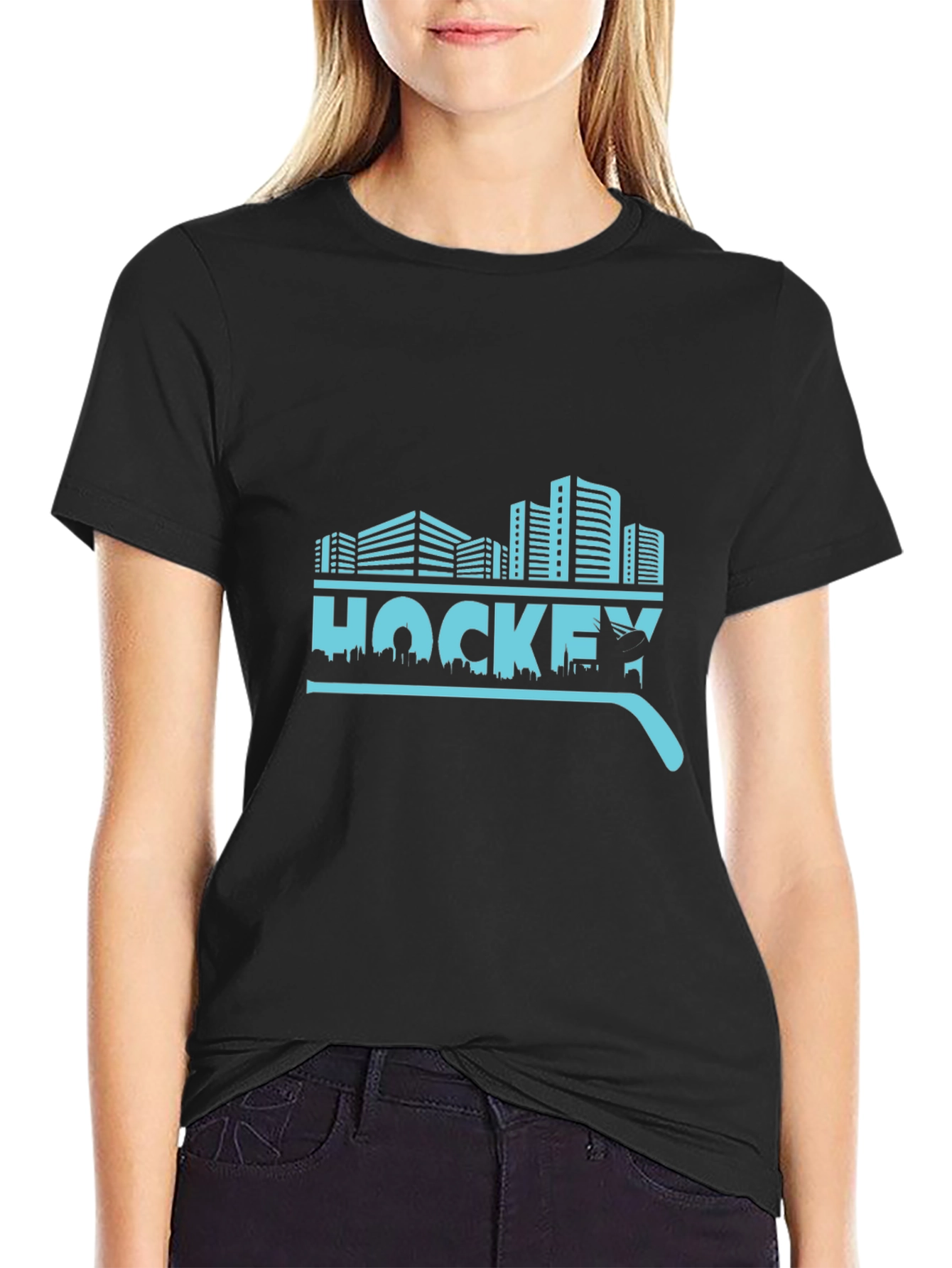 Urban Hockey T-Shirt - Cityscape Design