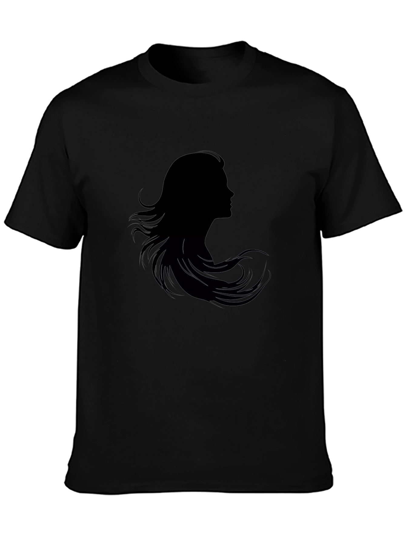 Silhouette Woman Graphic Tee - Stylish Black T-Shirt