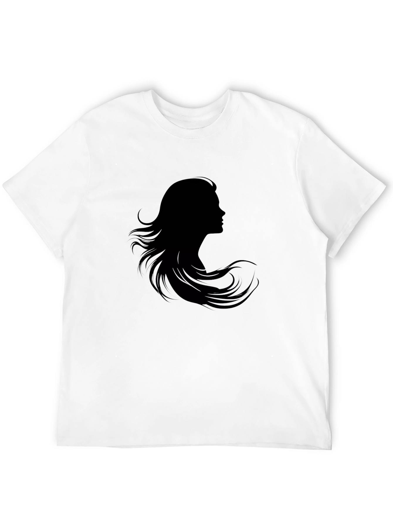 Silhouette Woman Graphic Tee - Stylish Black T-Shirt