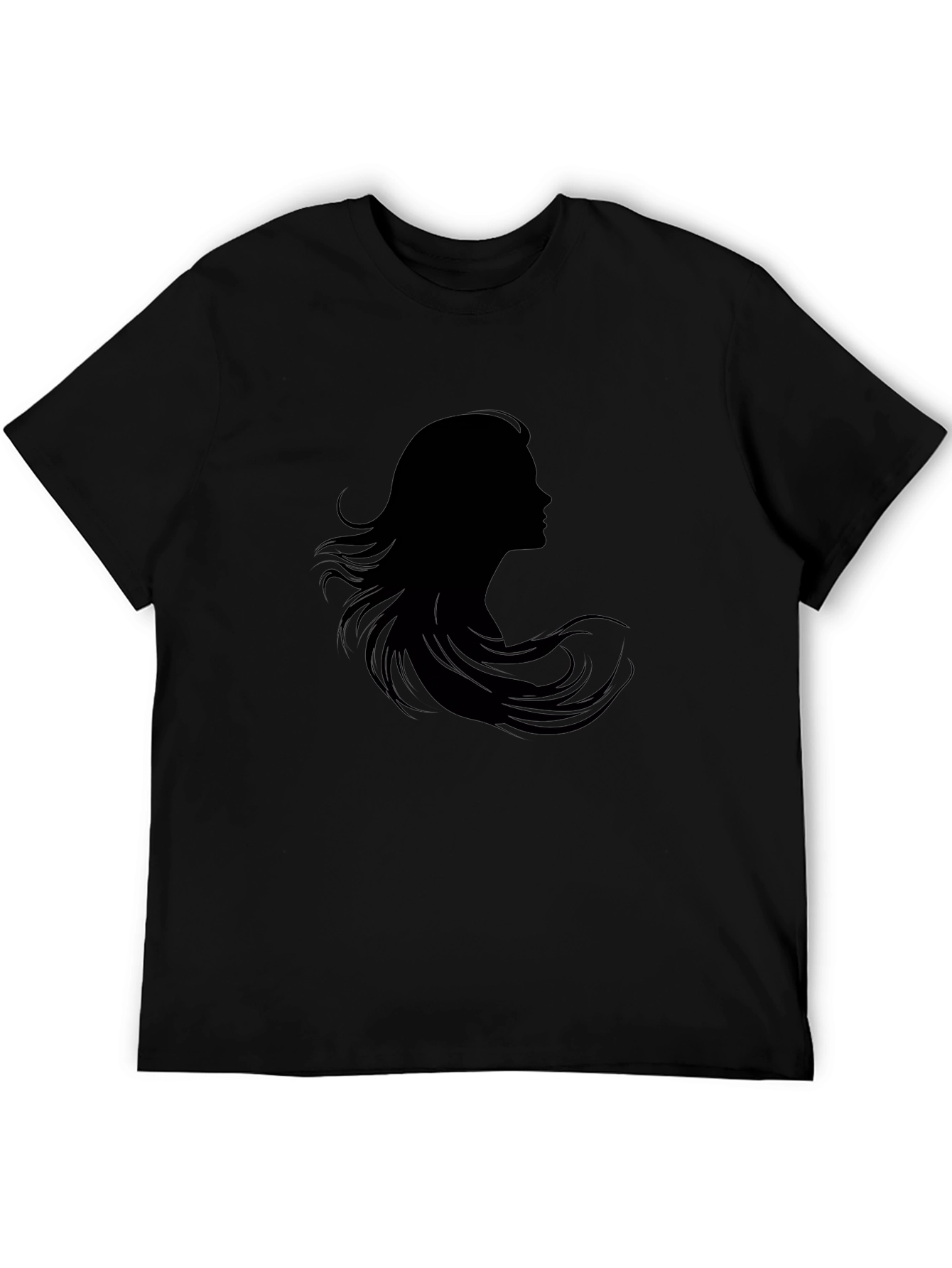 Silhouette Woman Graphic Tee - Stylish Black T-Shirt