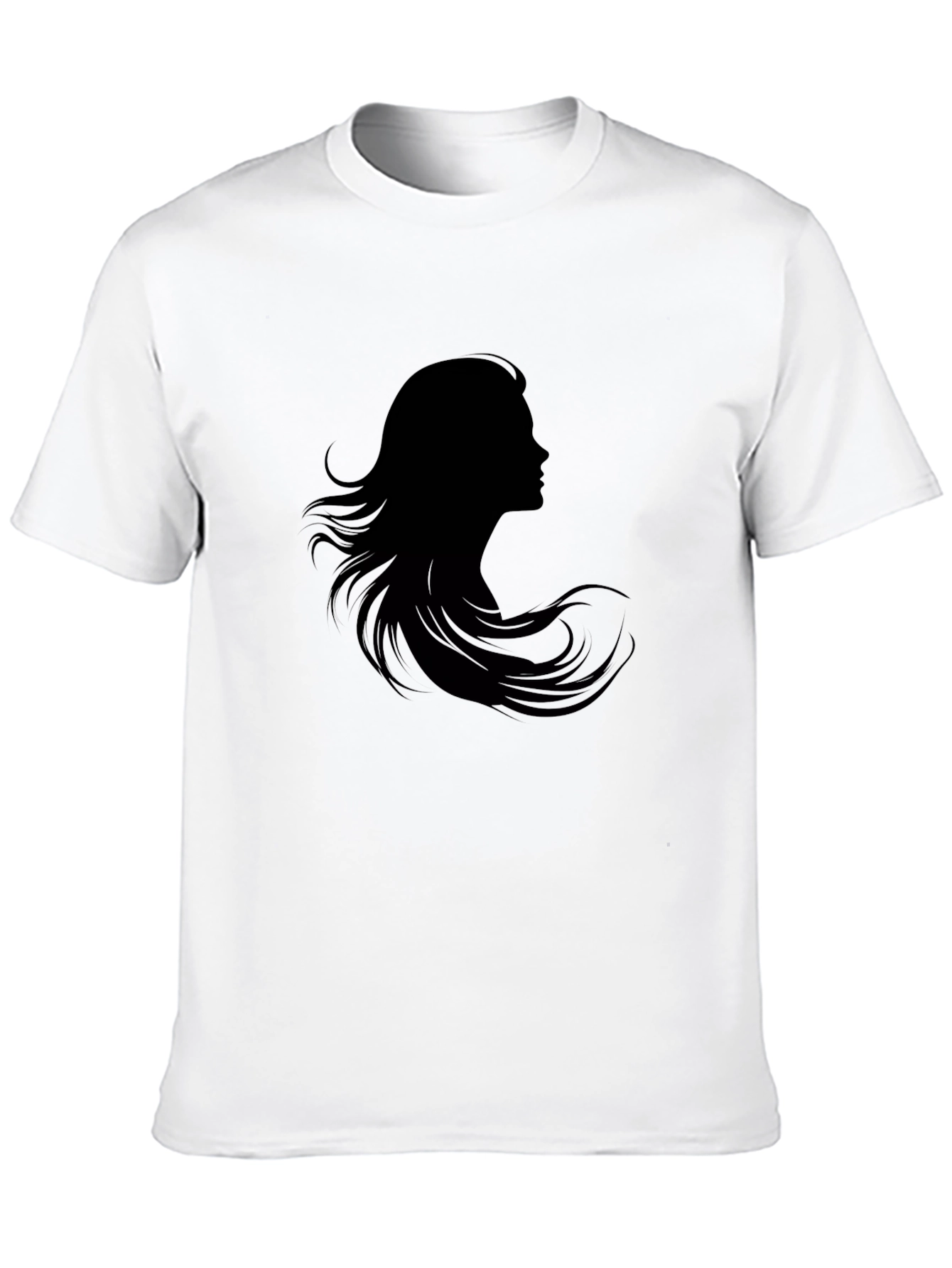 Silhouette Woman Graphic Tee - Stylish Black T-Shirt