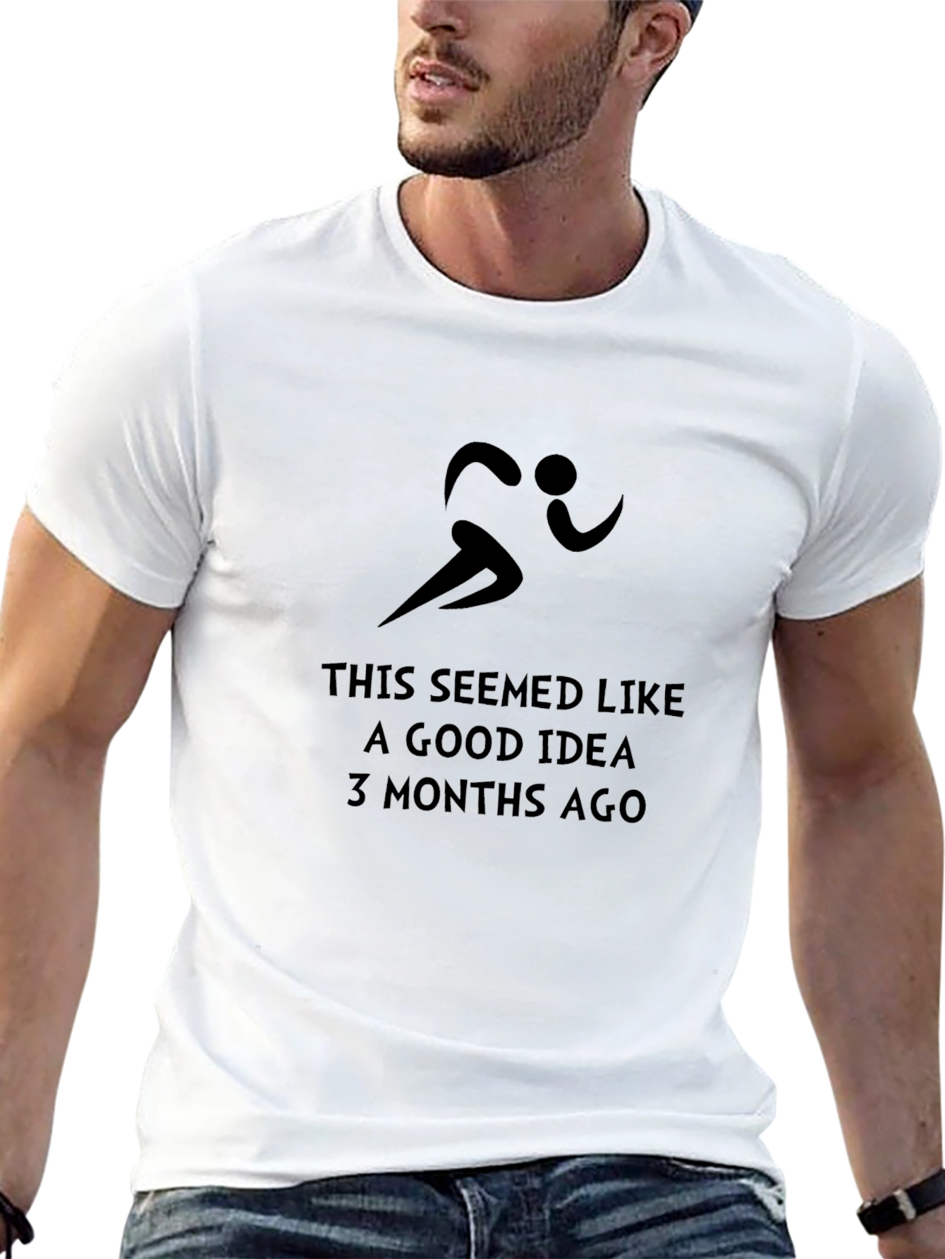 Funny Running T-Shirt: Good Idea 3 Months Ago