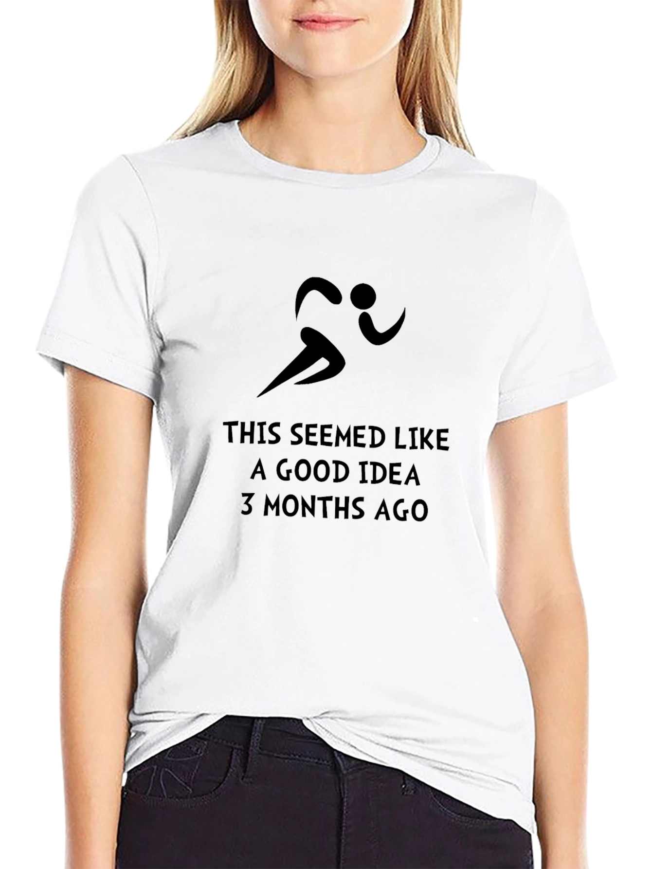 Funny Running T-Shirt: Good Idea 3 Months Ago