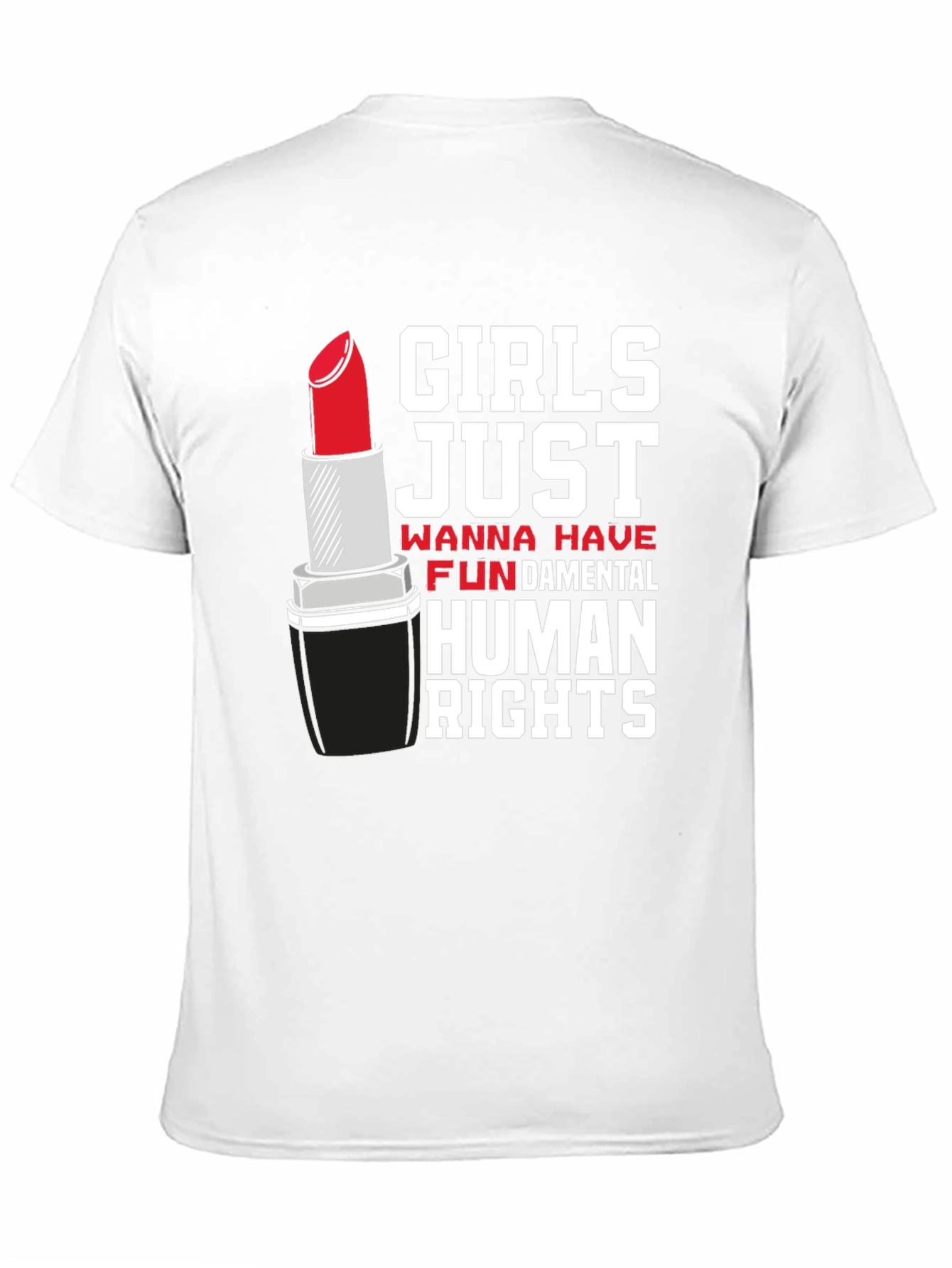 Feminist Rights T-Shirt Lipstick Design