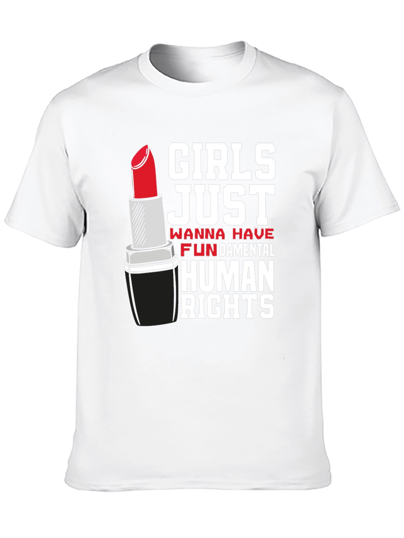 Feminist Rights T-Shirt Lipstick Design