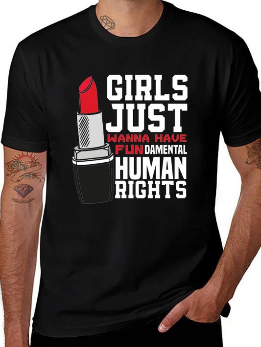 Feminist Rights T-Shirt Lipstick Design