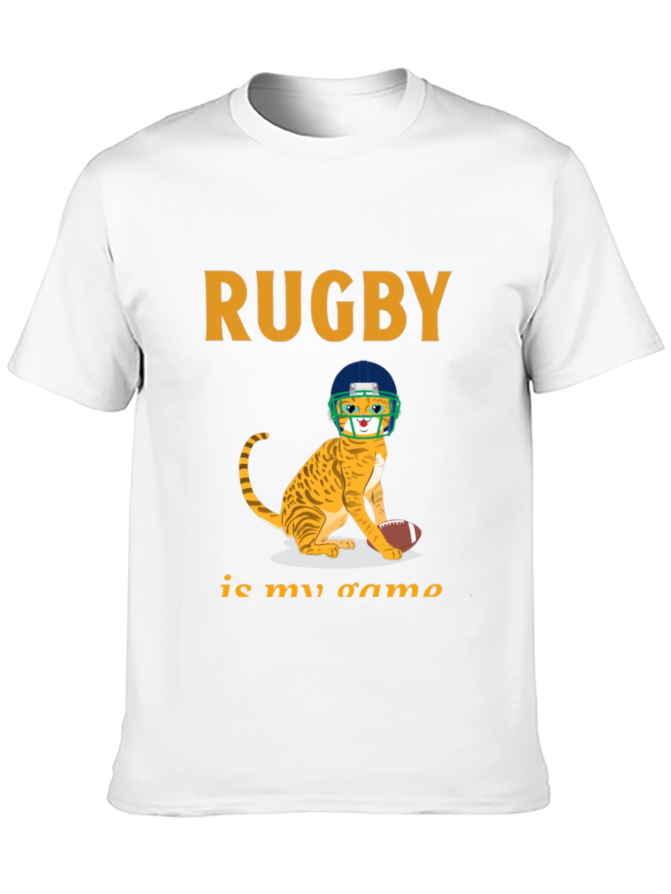 Rugby Cat Graphic T-Shirt