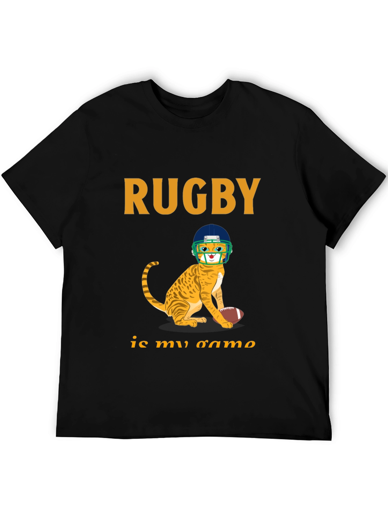 Rugby Cat Graphic T-Shirt
