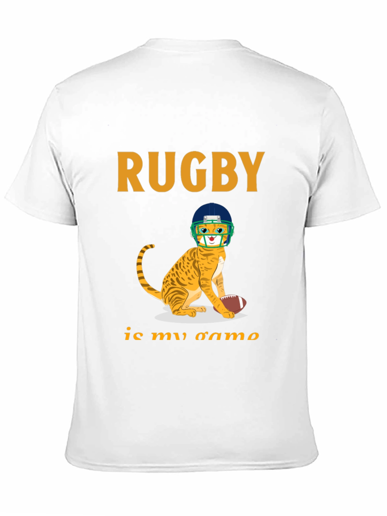 Rugby Cat Graphic T-Shirt