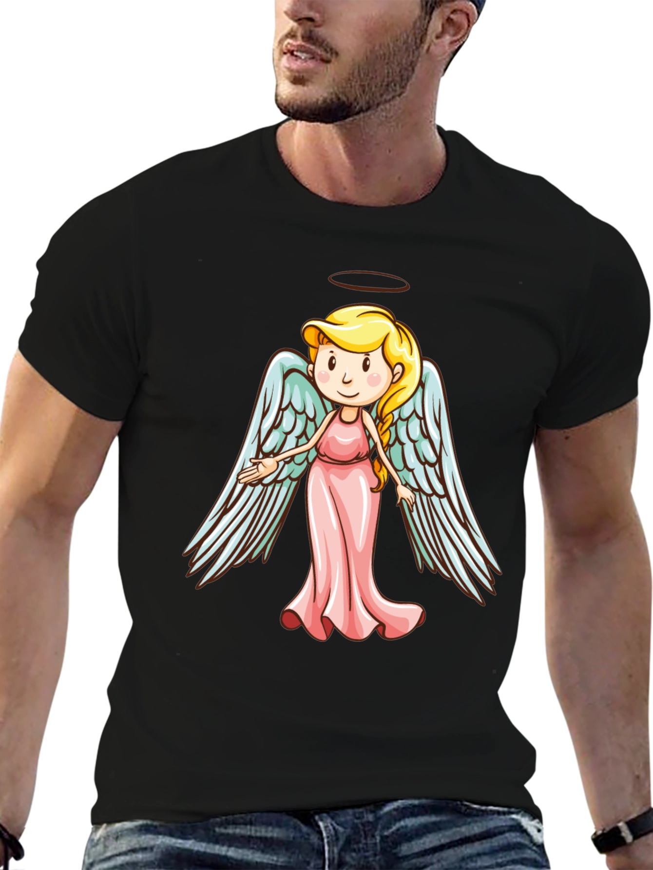 Angel Graphic Tee - Soft Cotton Blend