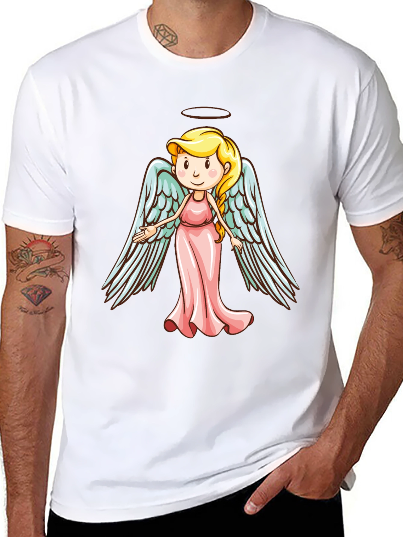 Angel Graphic Tee - Soft Cotton Blend