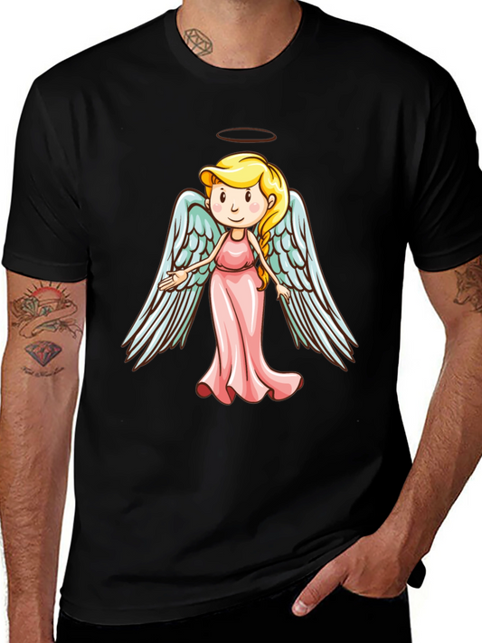 Angel Graphic Tee - Soft Cotton Blend