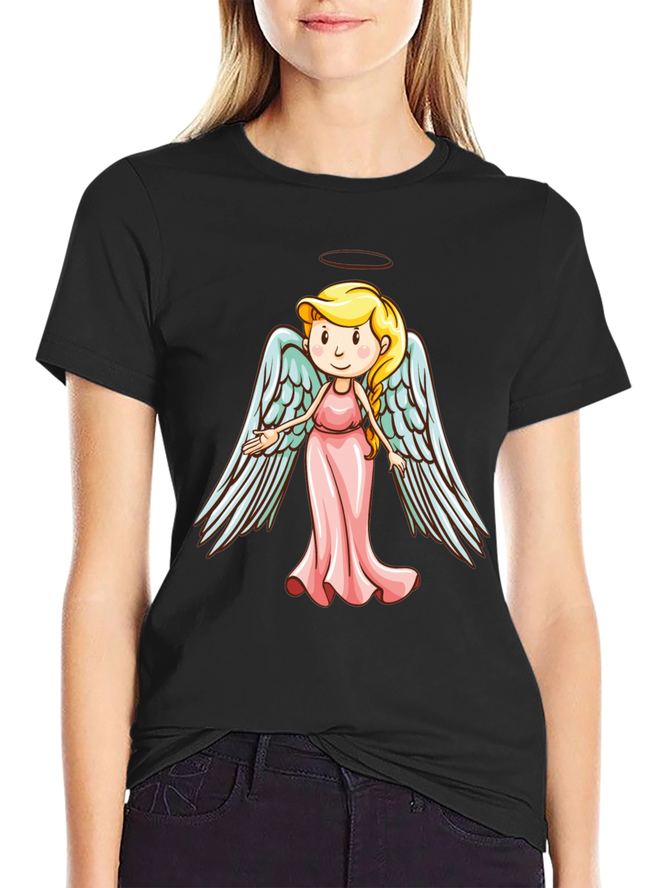 Angel Graphic Tee - Soft Cotton Blend
