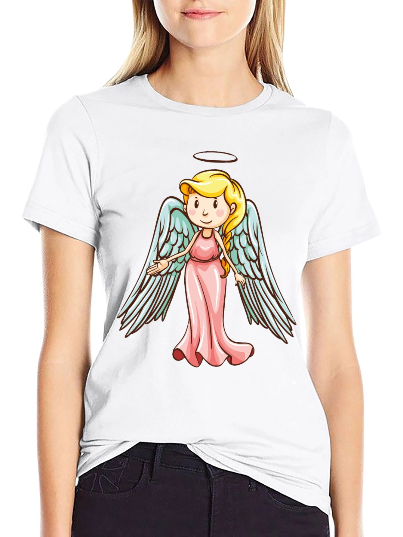 Angel Graphic Tee - Soft Cotton Blend