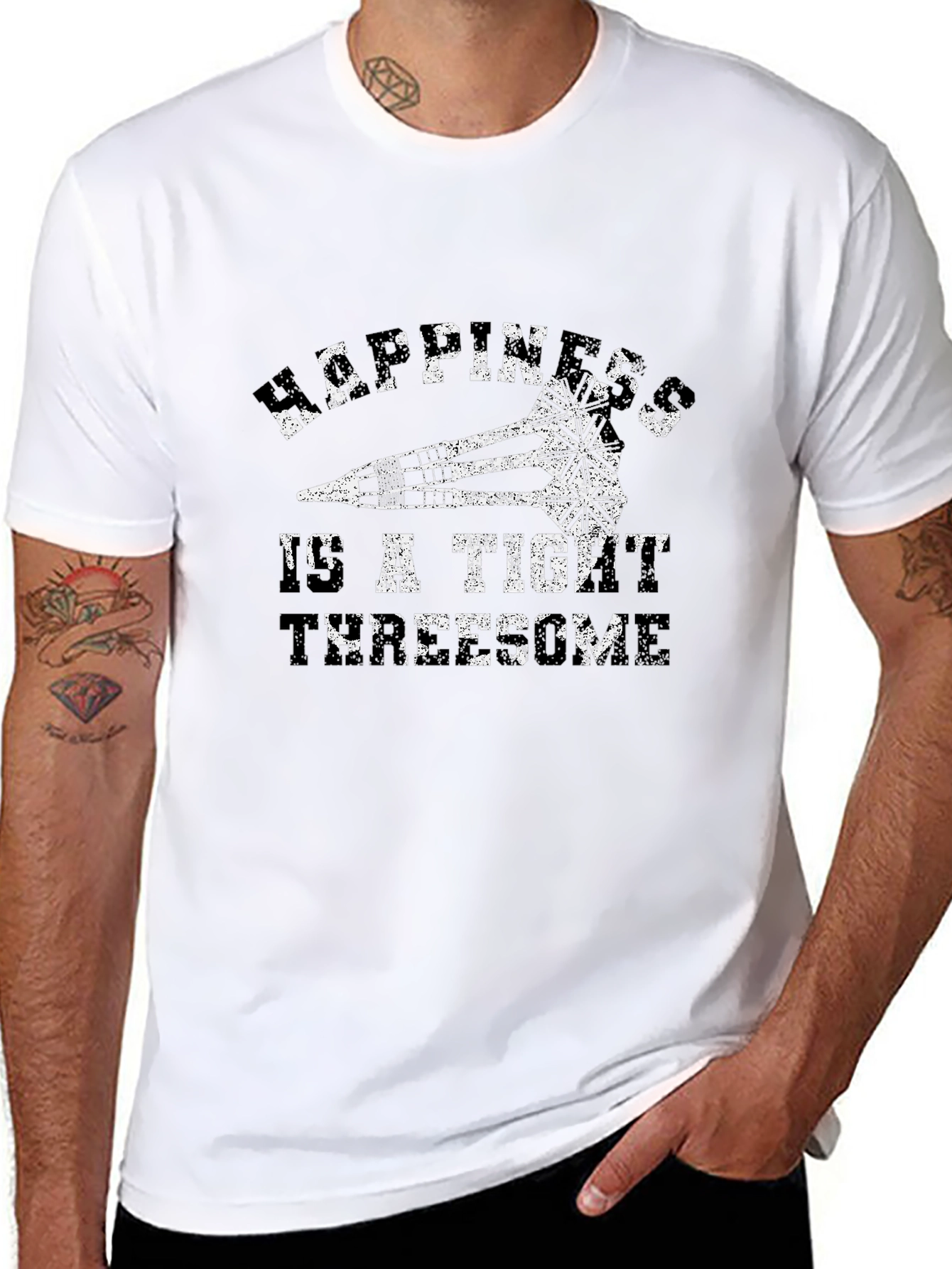 Happiness is a Tight Turretome Black T-Shirt