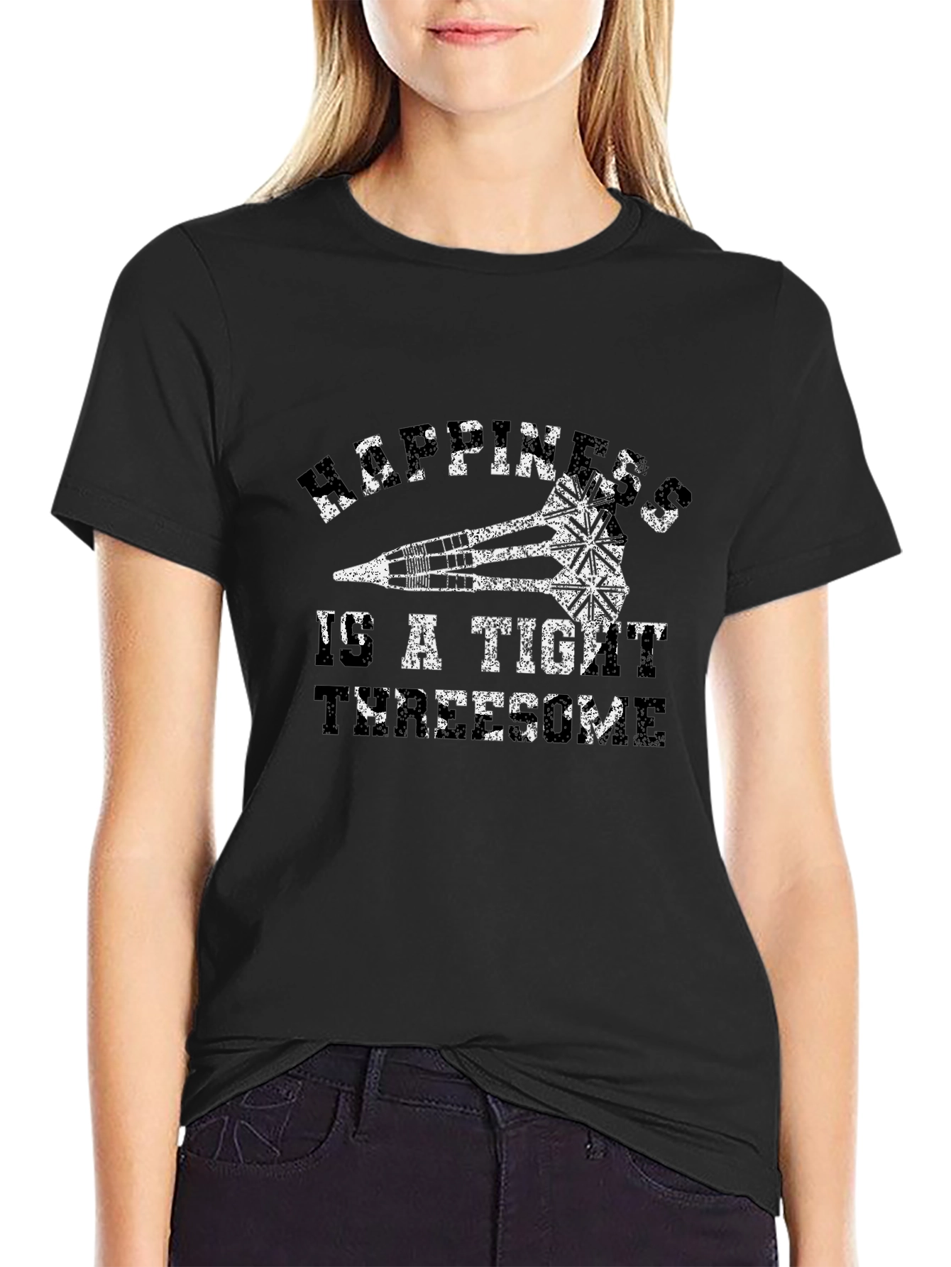 Happiness is a Tight Turretome Black T-Shirt