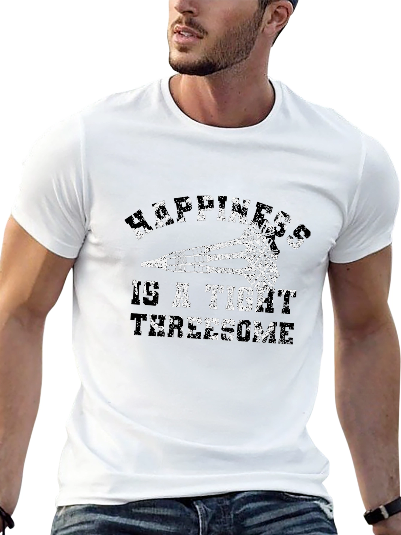 Happiness is a Tight Turretome Black T-Shirt