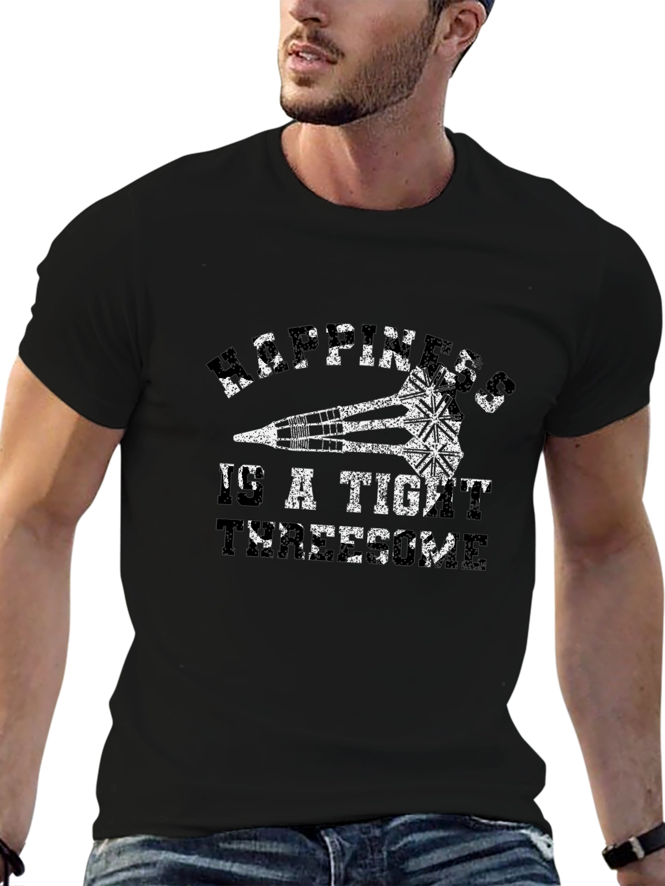 Happiness is a Tight Turretome Black T-Shirt