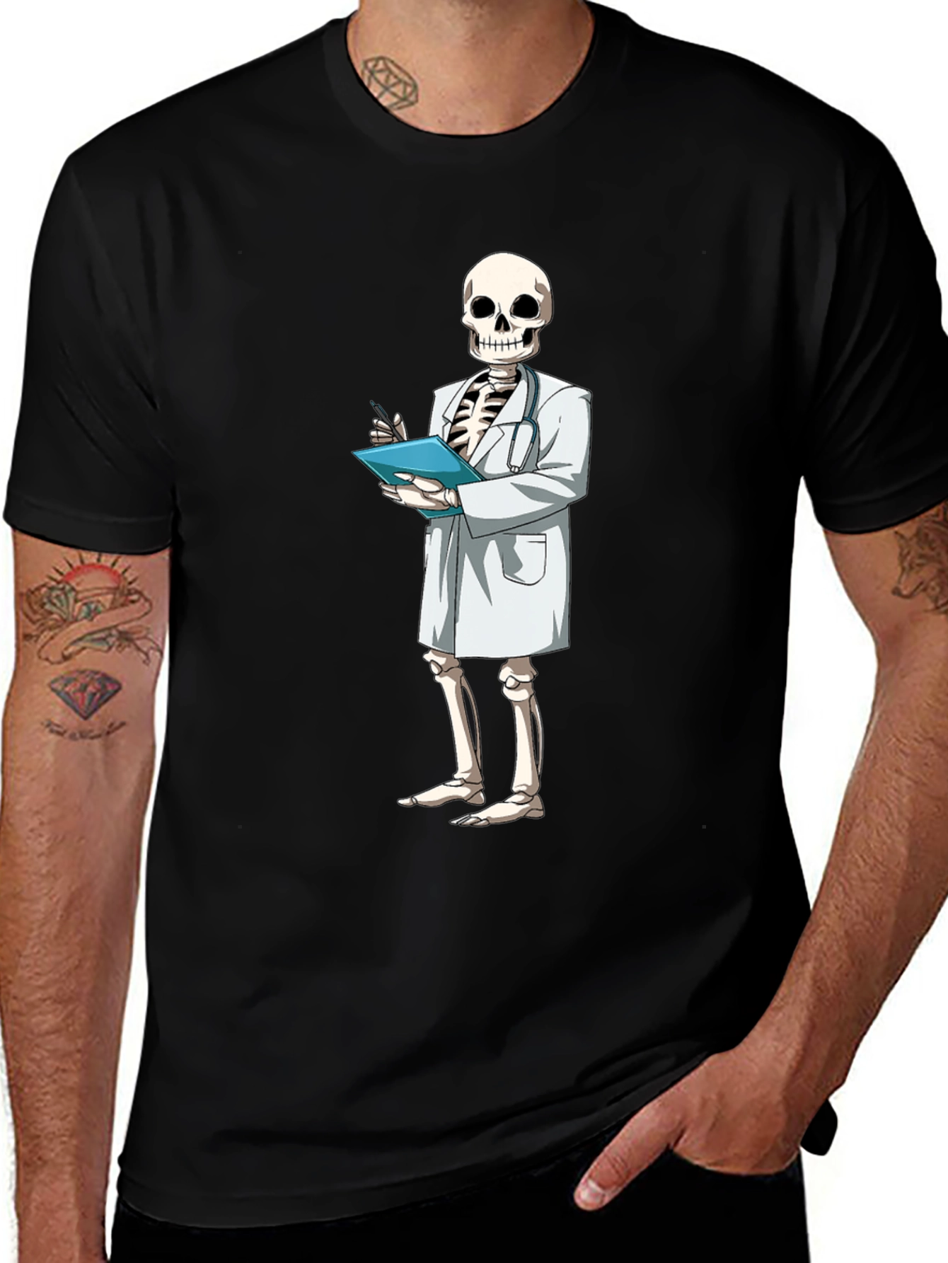 Skeleton Doctor Graphic Tee - Medical Humor