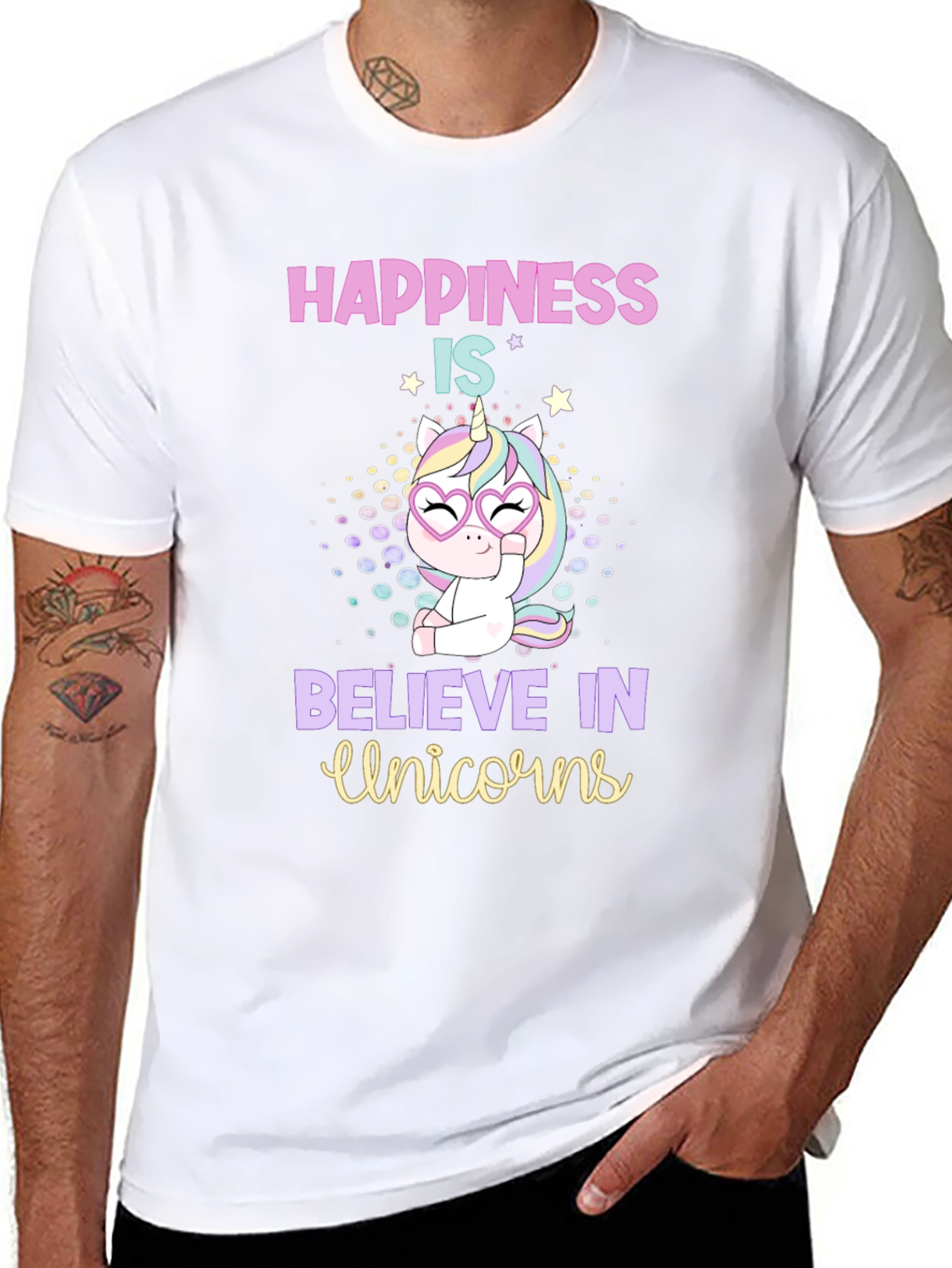 Happiness is Believe in Unicorns T-Shirt