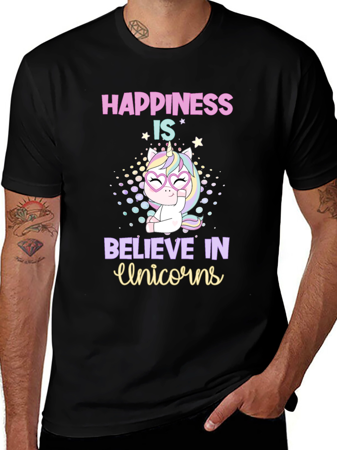 Happiness is Believe in Unicorns T-Shirt