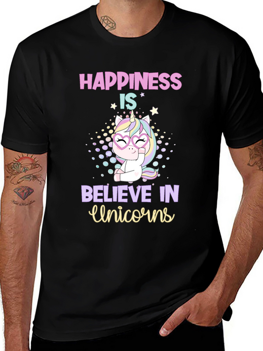 Happiness is Believe in Unicorns T-Shirt