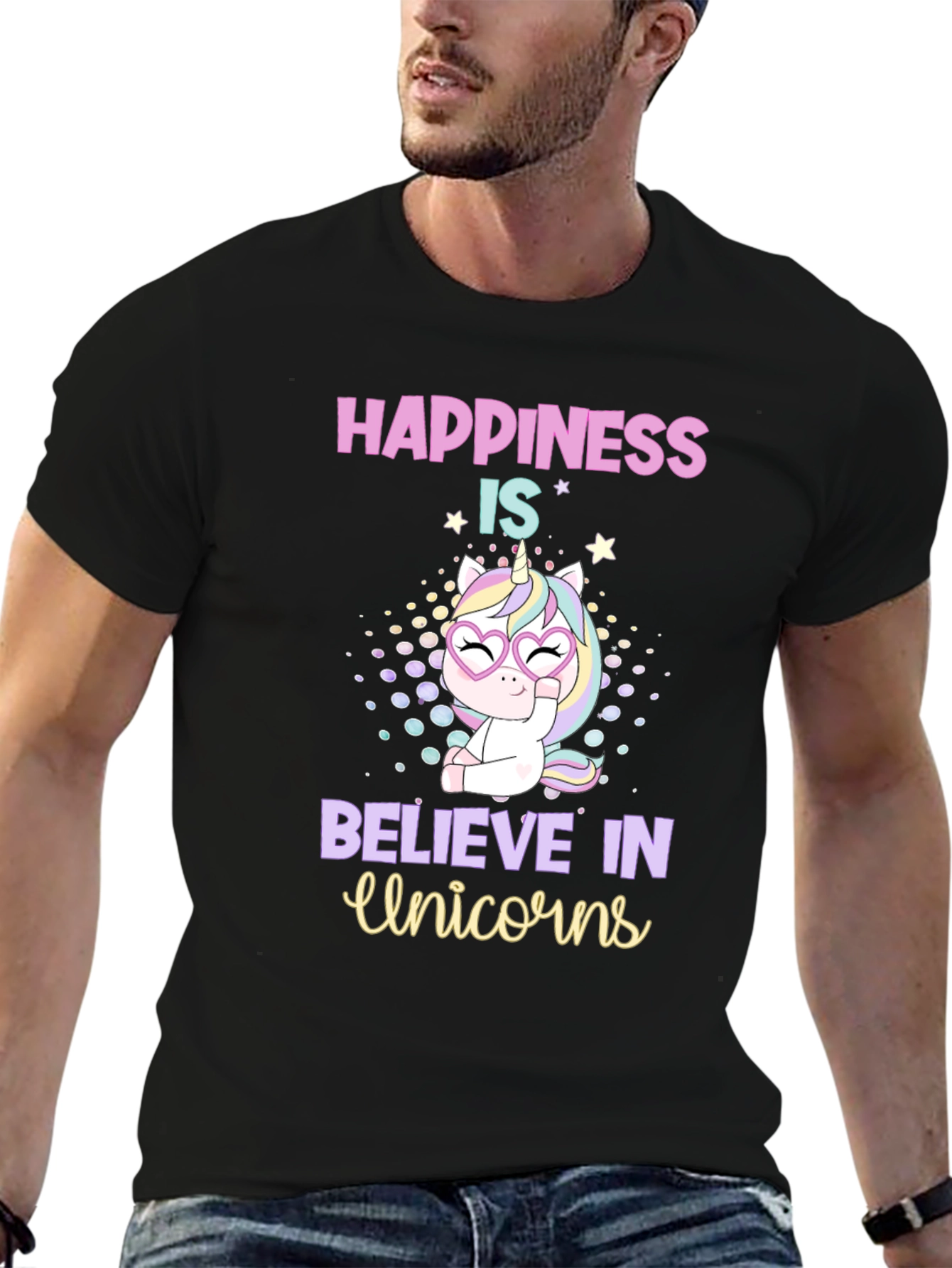 Happiness is Believe in Unicorns T-Shirt