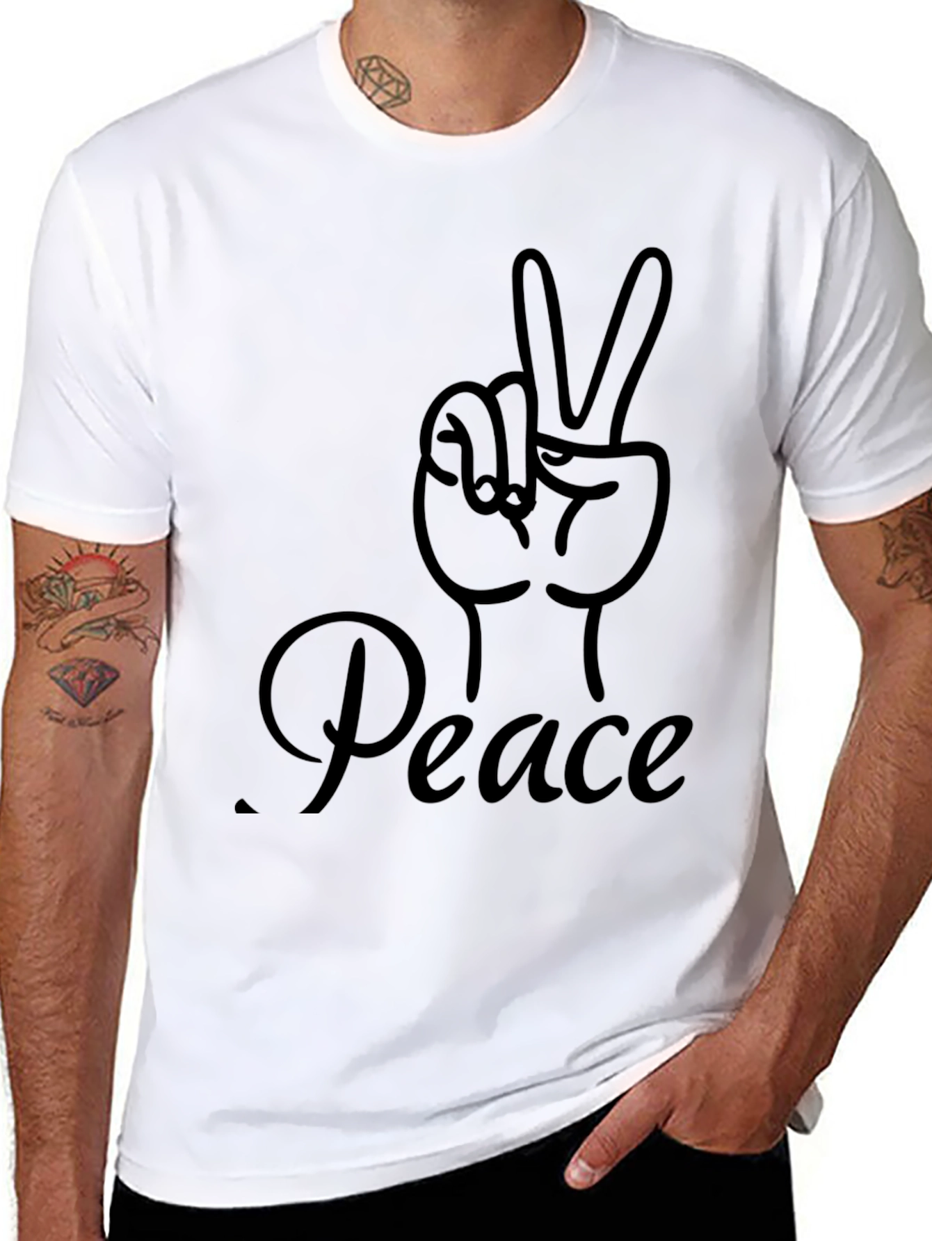 Peace Sign Graphic T-Shirt