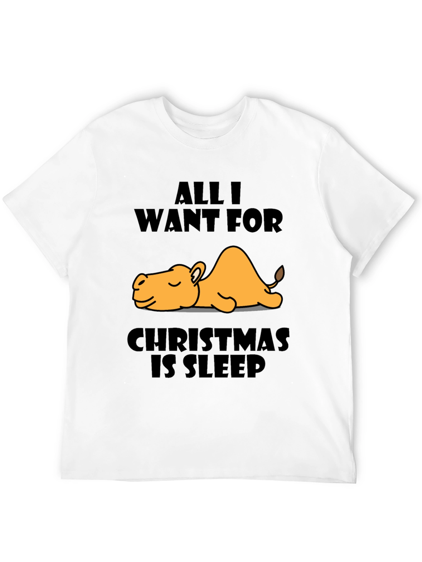 Sleepy Camel Christmas T-Shirt