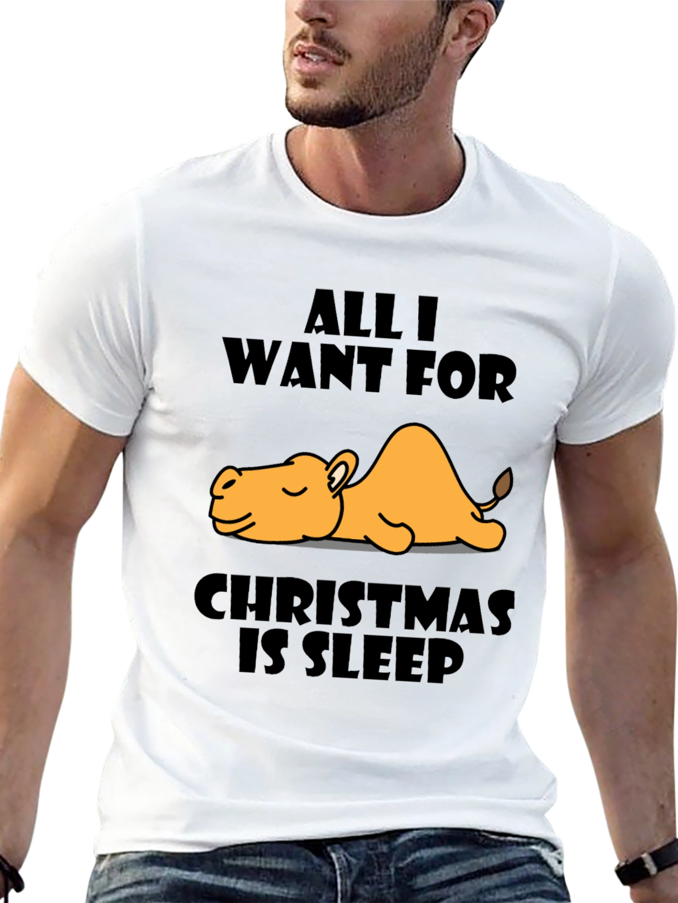 Sleepy Camel Christmas T-Shirt