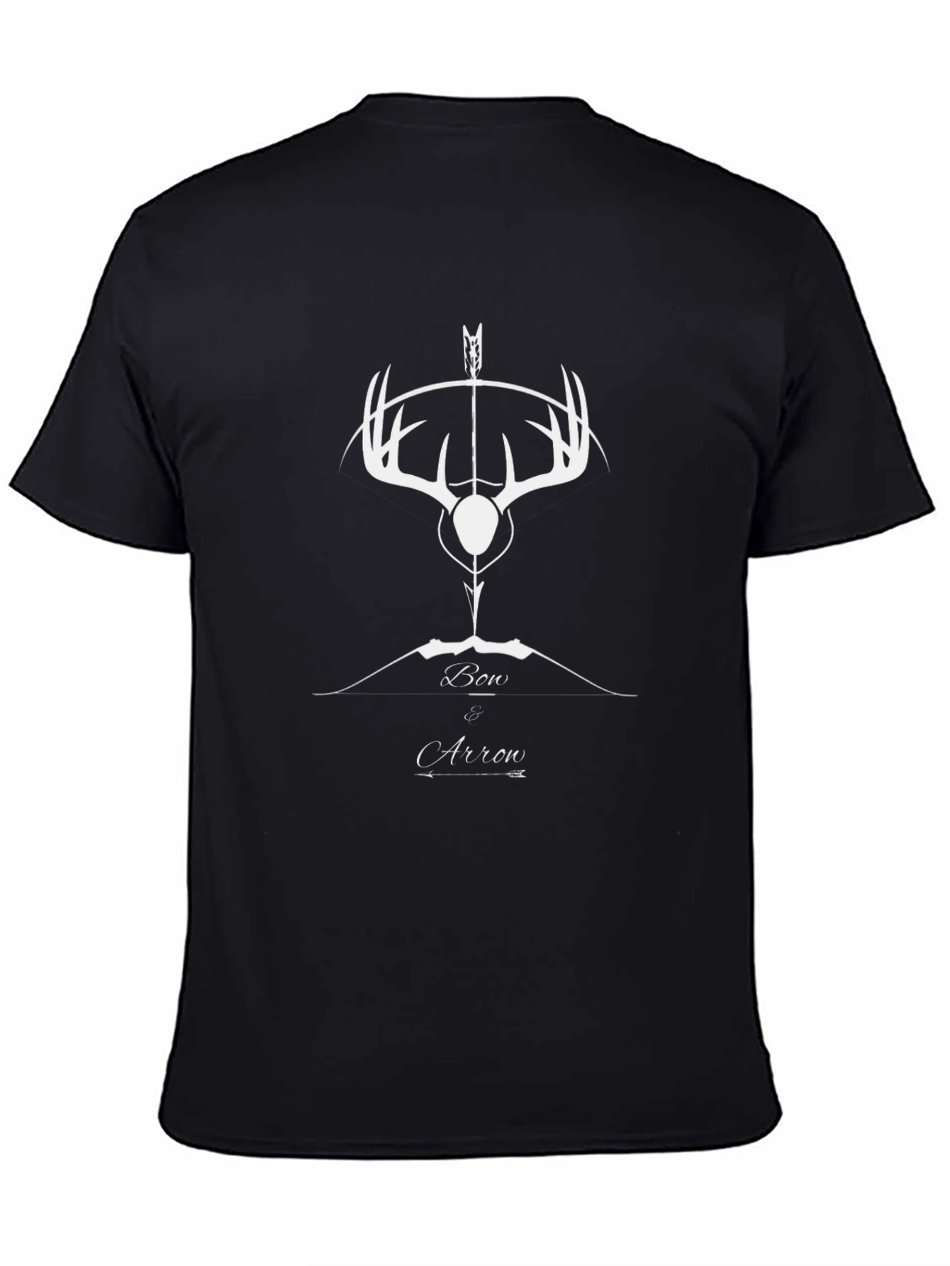 Bow & Arrow Deer Antler Graphic Tee - Black