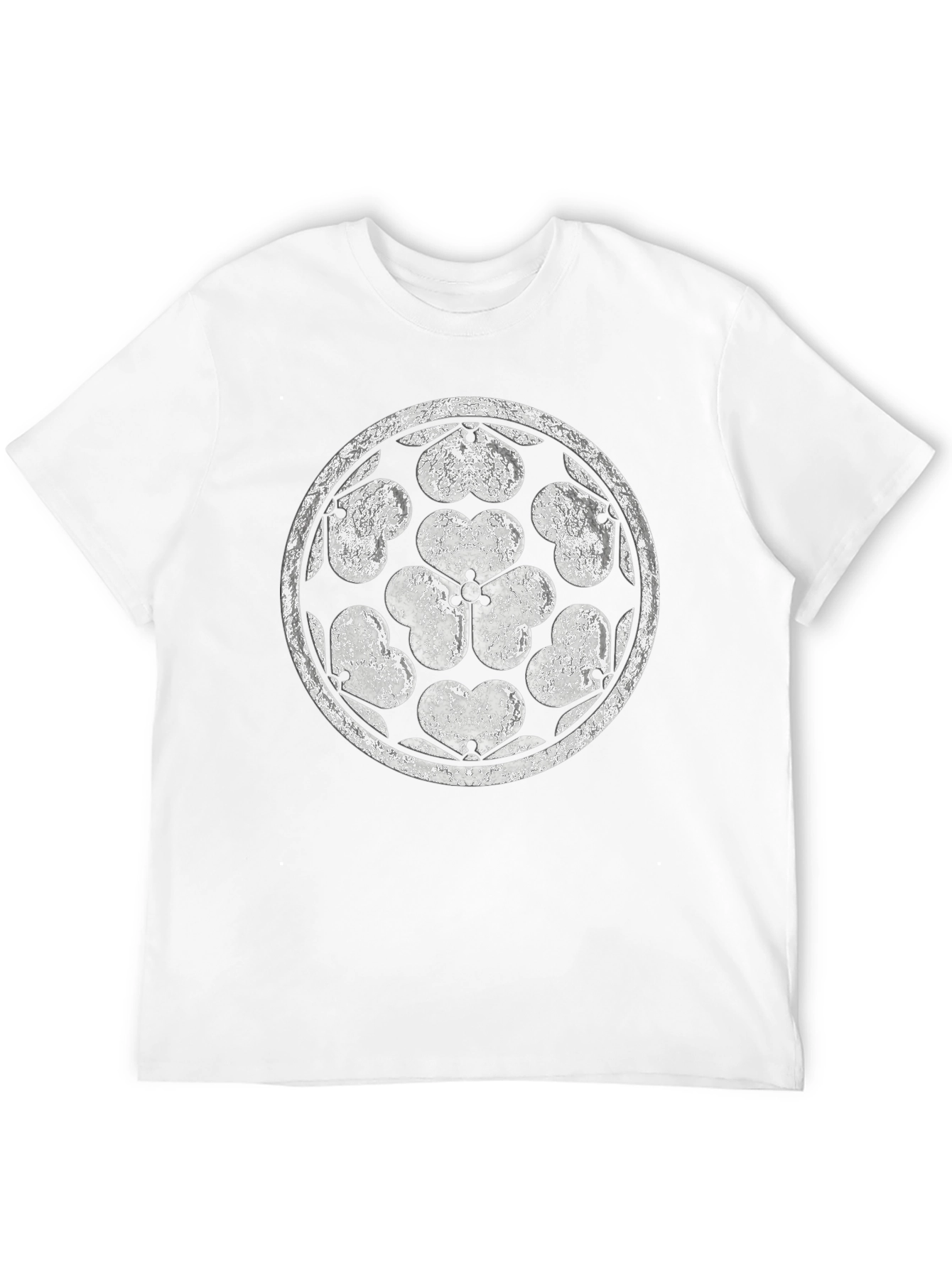 Distressed Floral Emblem Graphic Tee