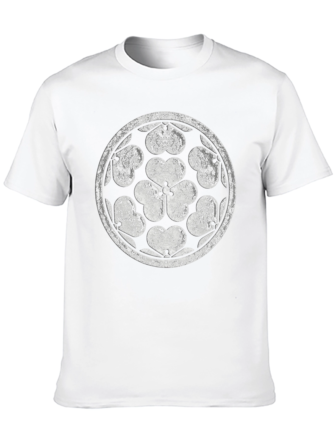 Distressed Floral Emblem Graphic Tee