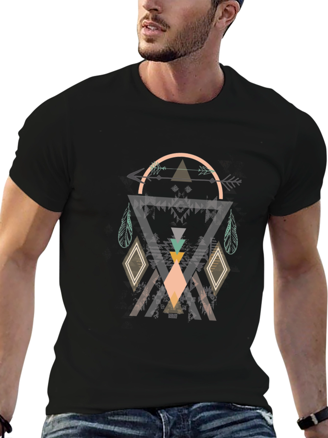 Geometric Arrow Graphic Tee