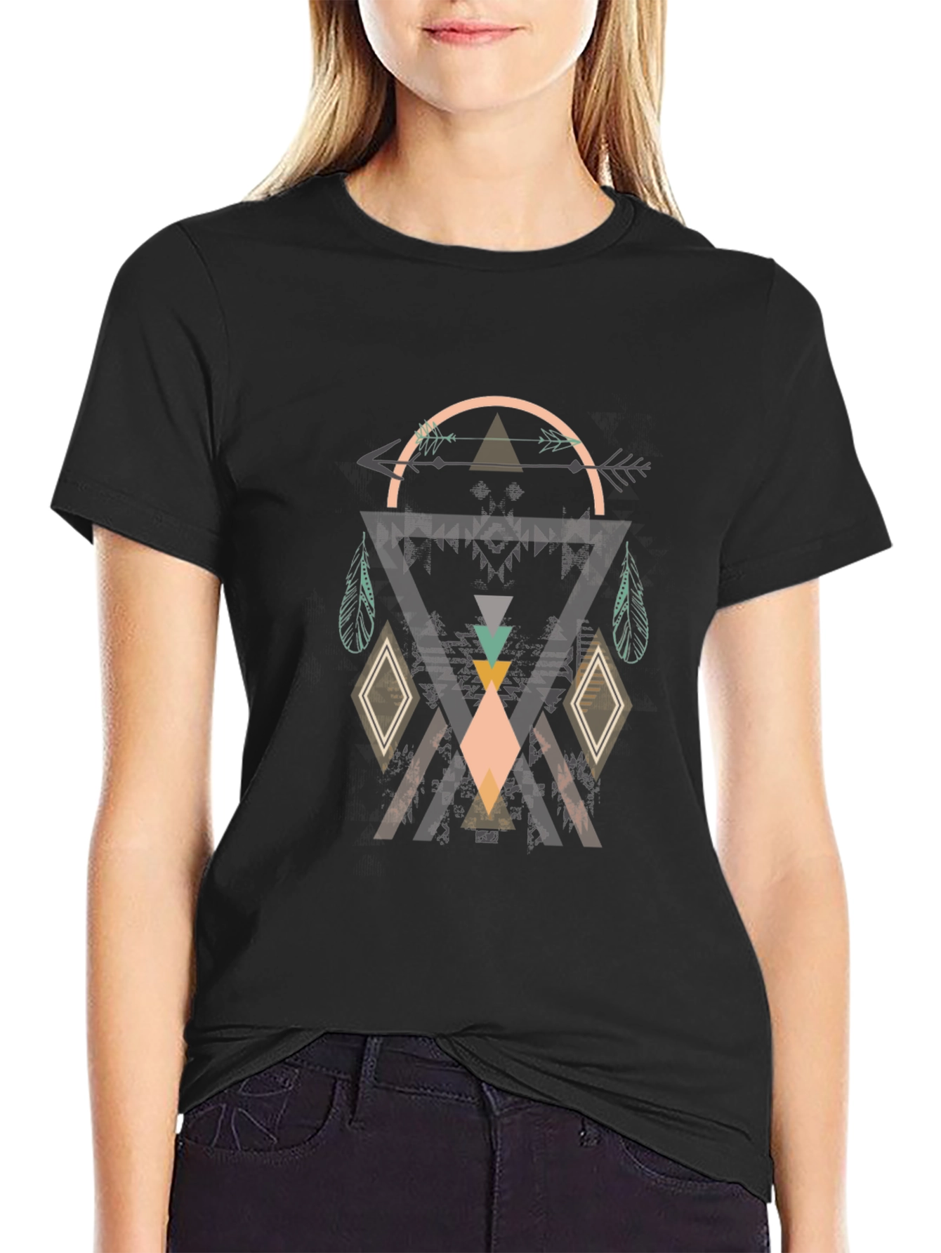 Geometric Arrow Graphic Tee