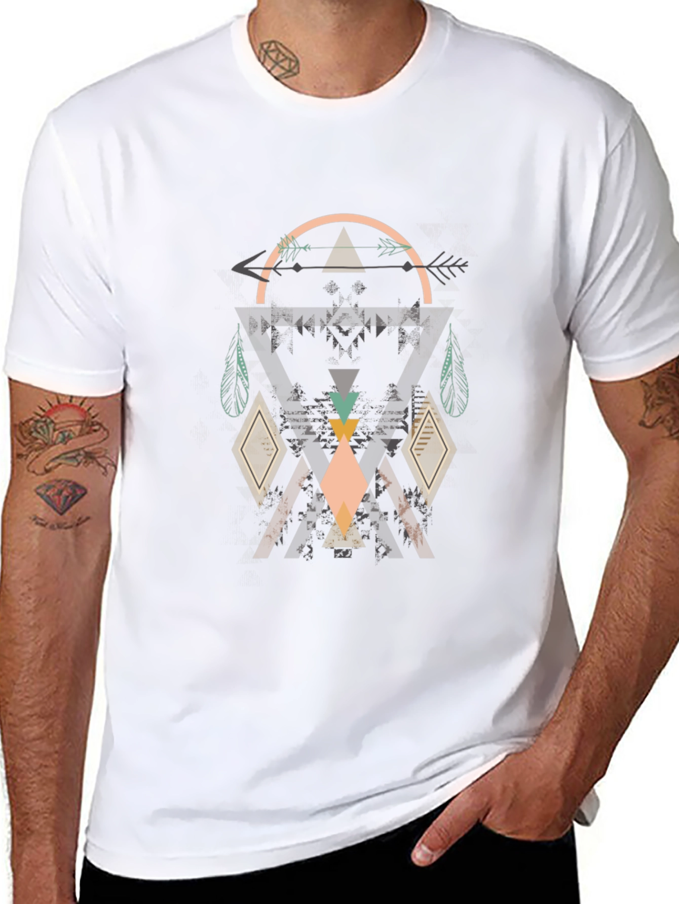 Geometric Arrow Graphic Tee