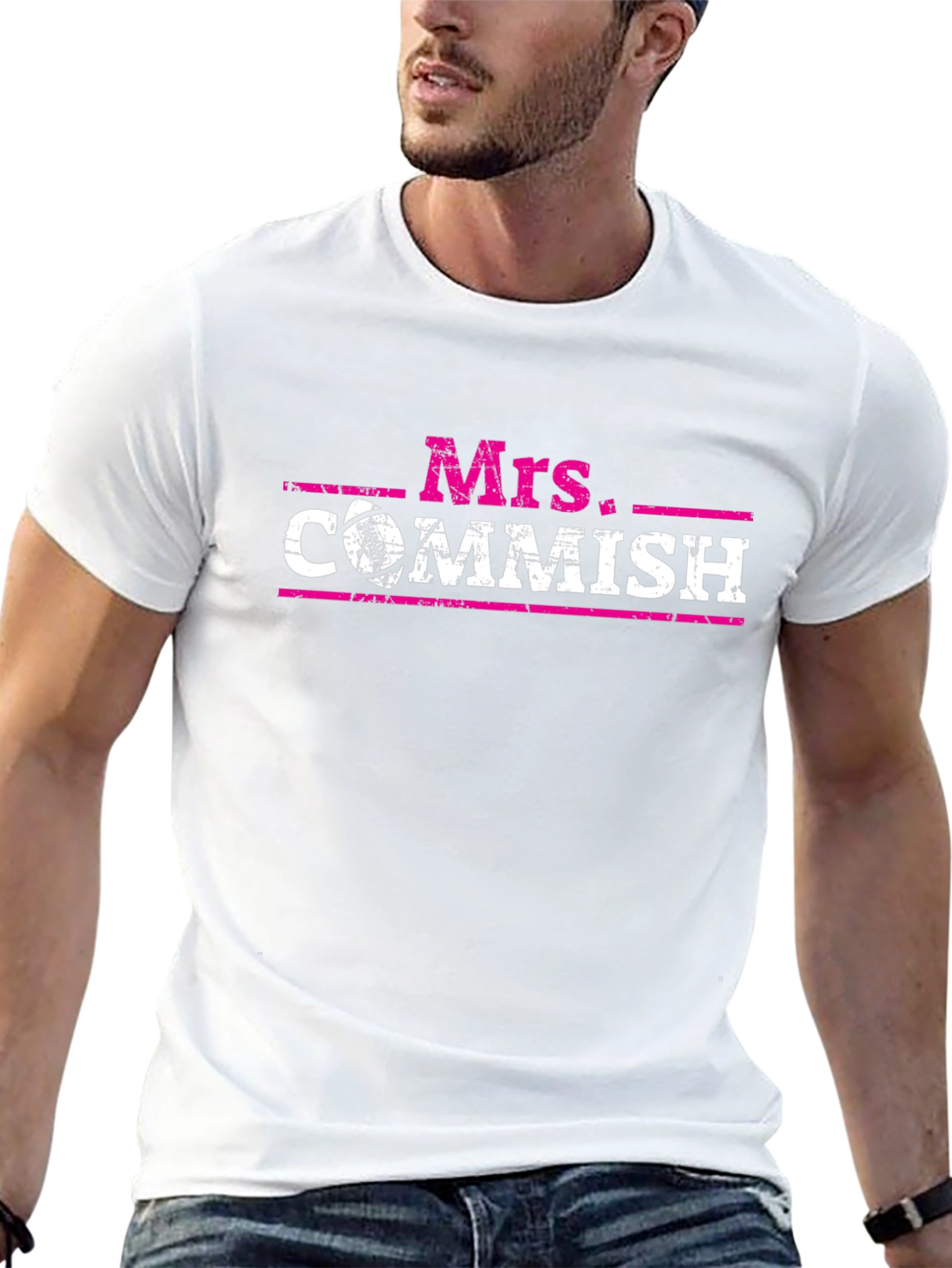 Mrs. Commish Football T-Shirt