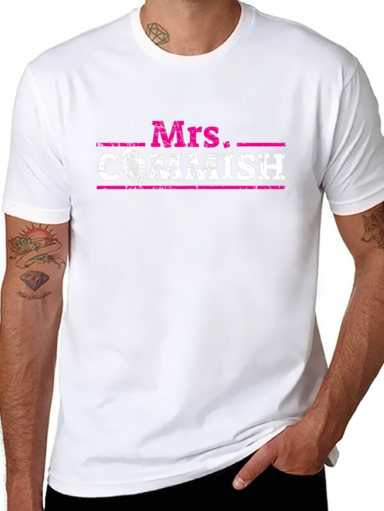 Mrs. Commish Football T-Shirt