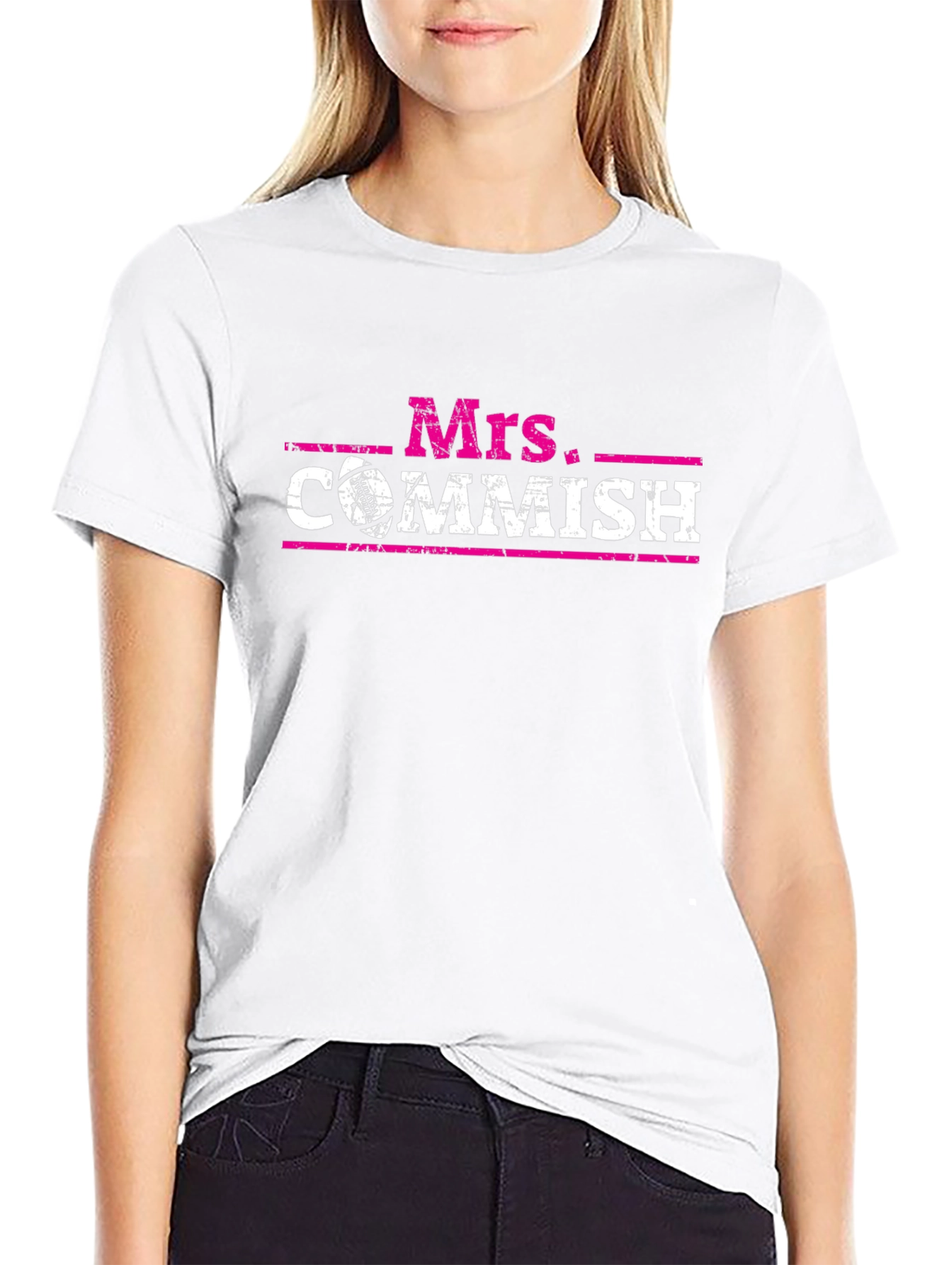 Mrs. Commish Football T-Shirt