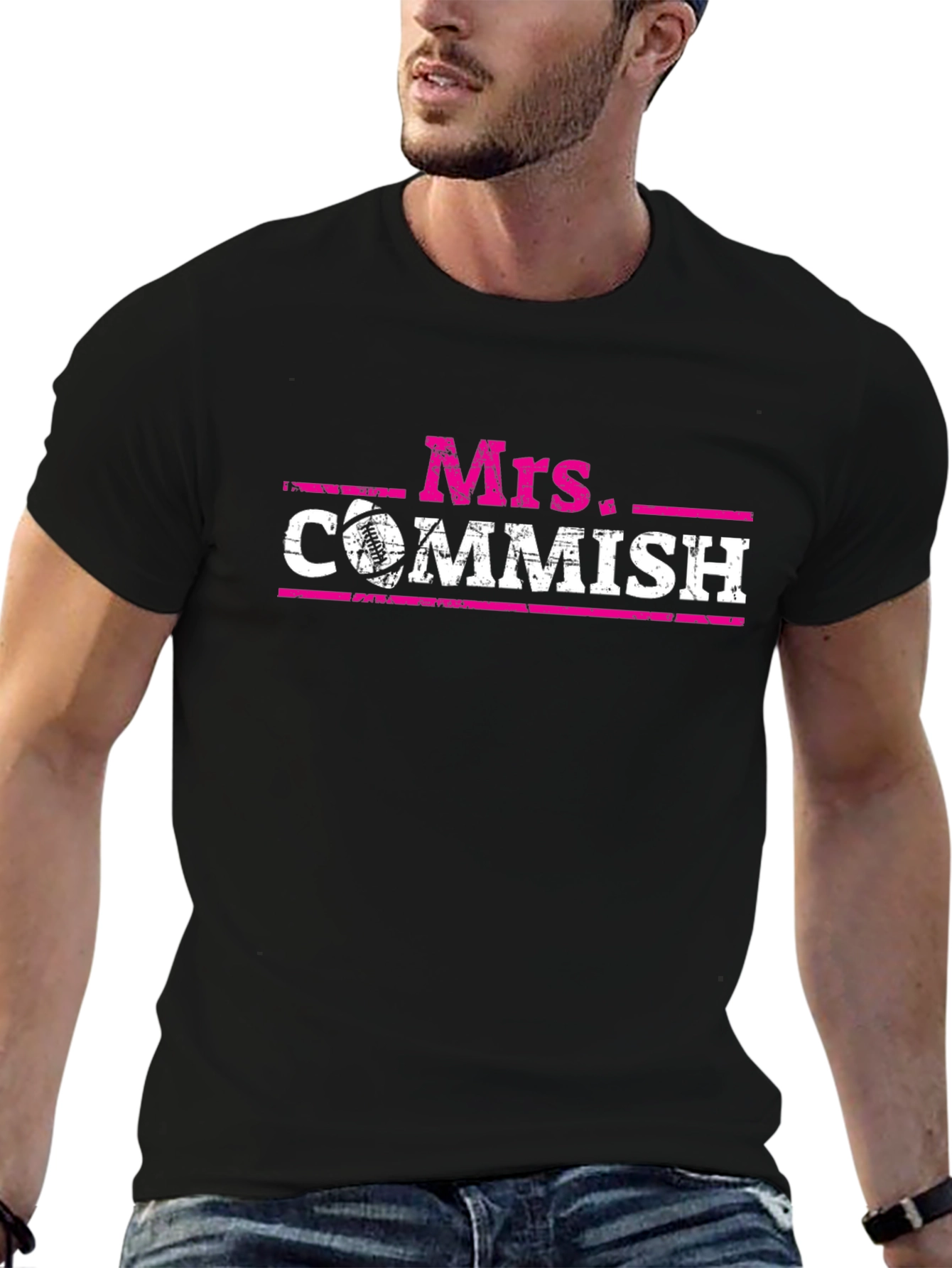 Mrs. Commish Football T-Shirt