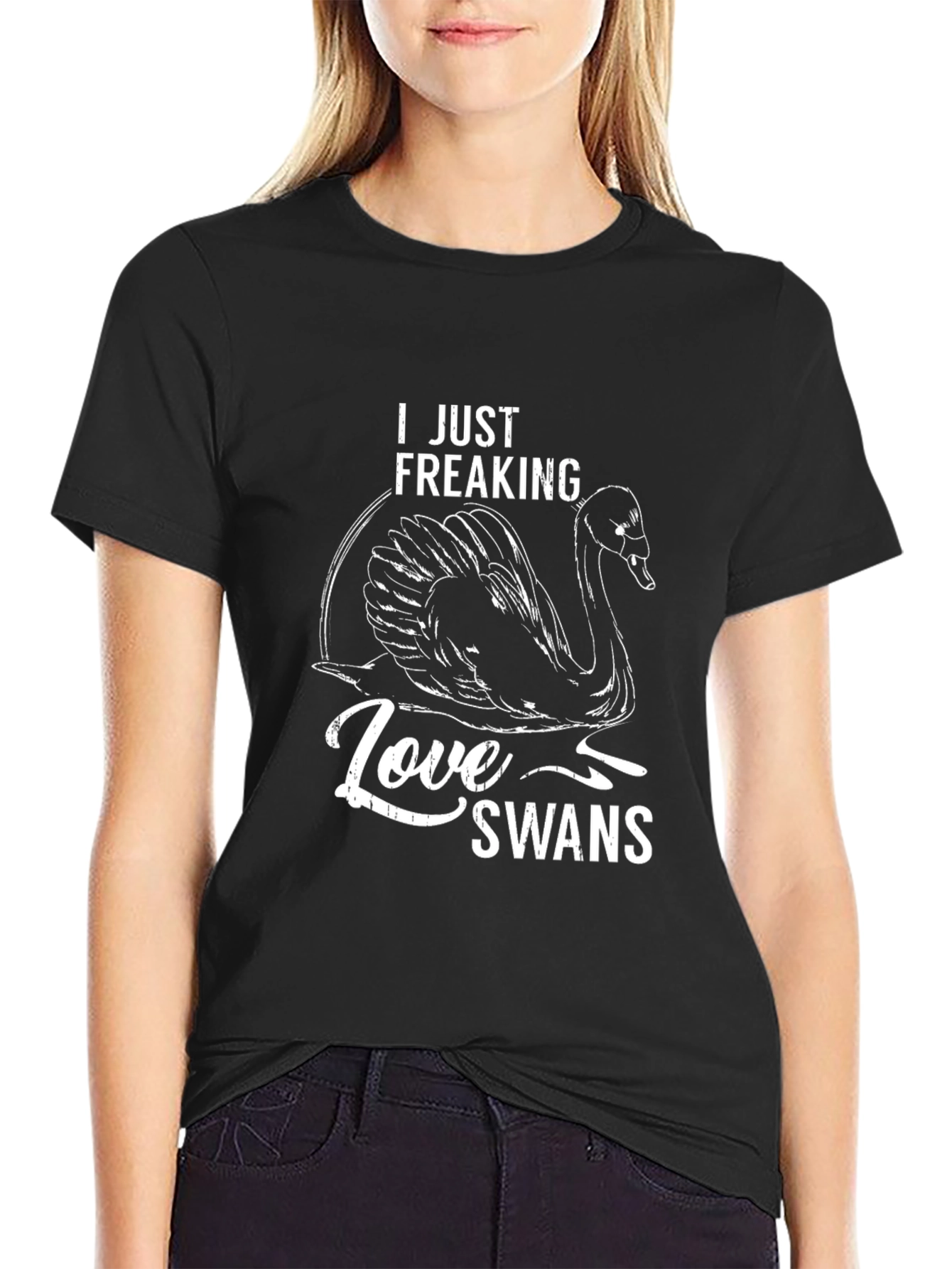 I Just Freaking Love Swans Graphic Tee