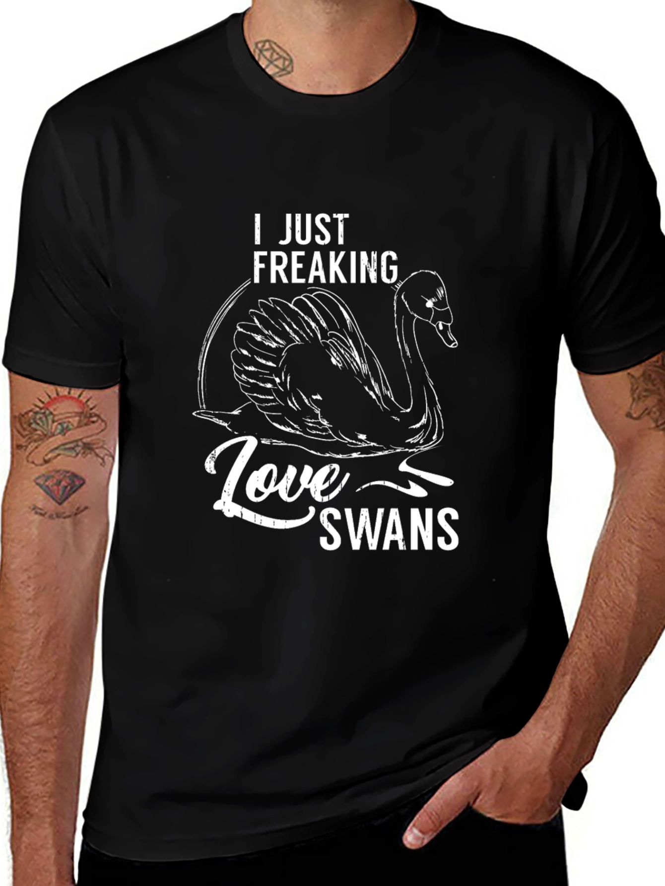 I Just Freaking Love Swans Graphic Tee