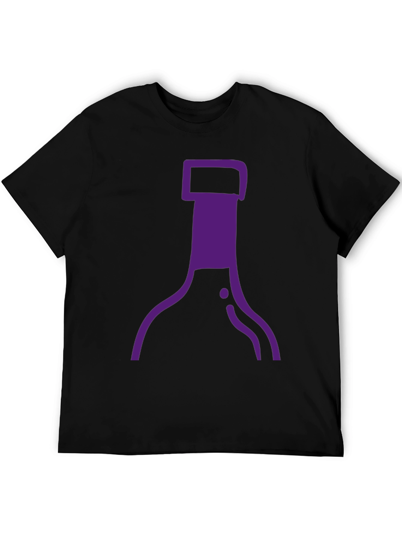 Purple Bottle Graphic Black T-Shirt
