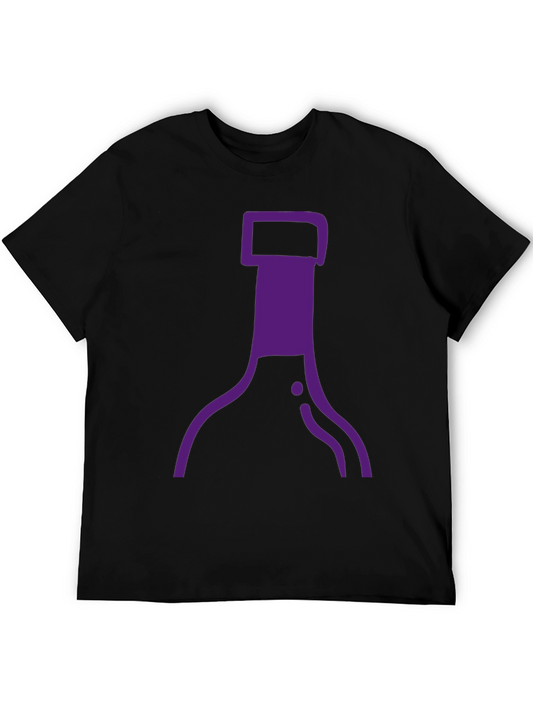 Purple Bottle Graphic Black T-Shirt