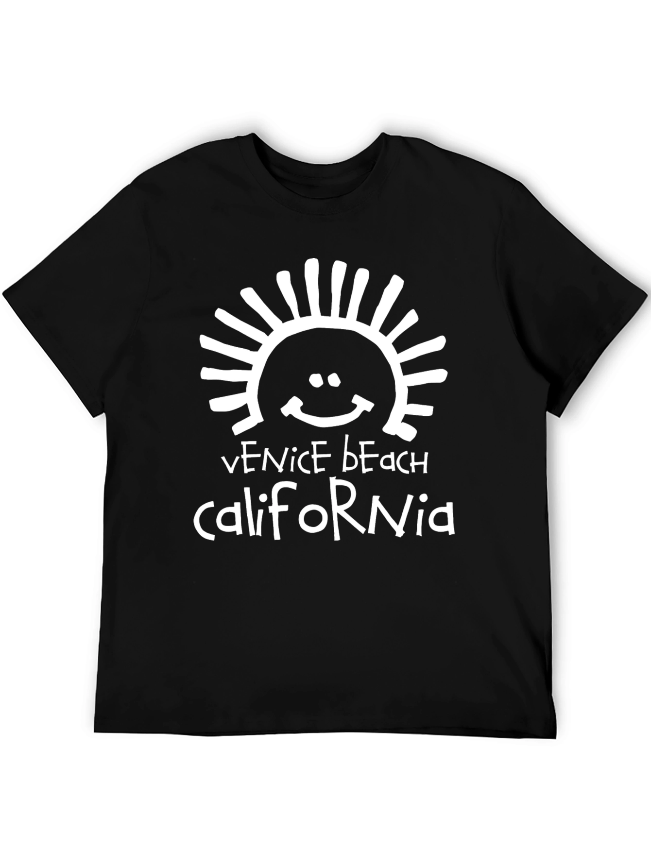 Venice Beach California Black Graphic Tee