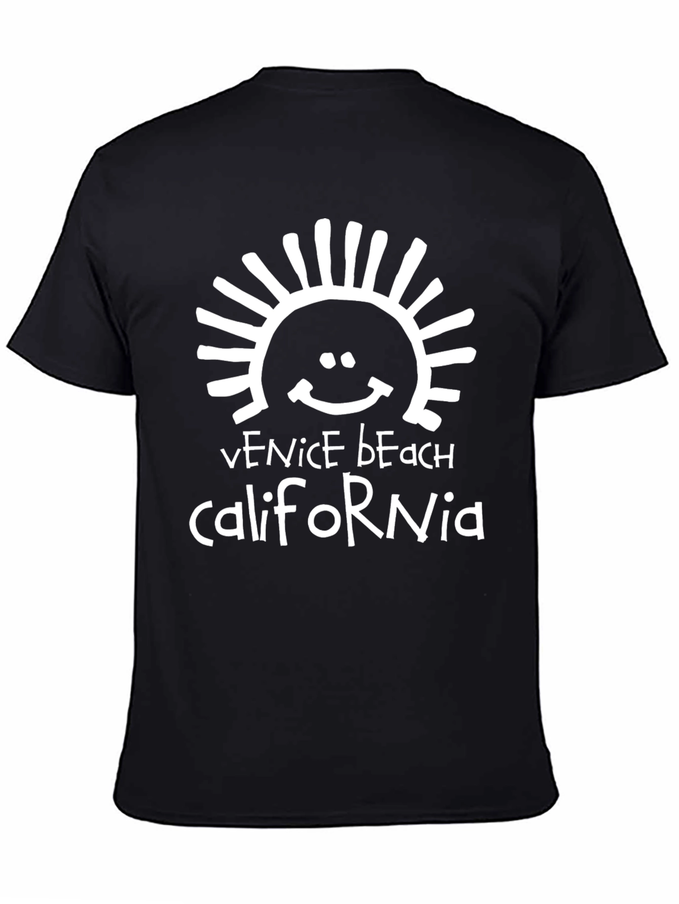 Venice Beach California Black Graphic Tee