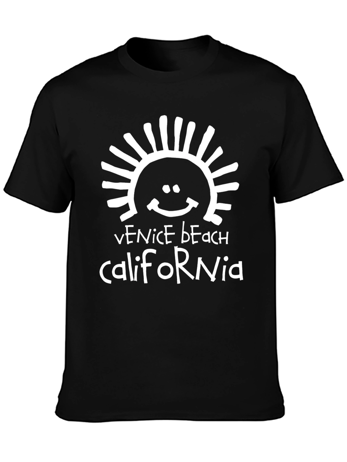 Venice Beach California Black Graphic Tee