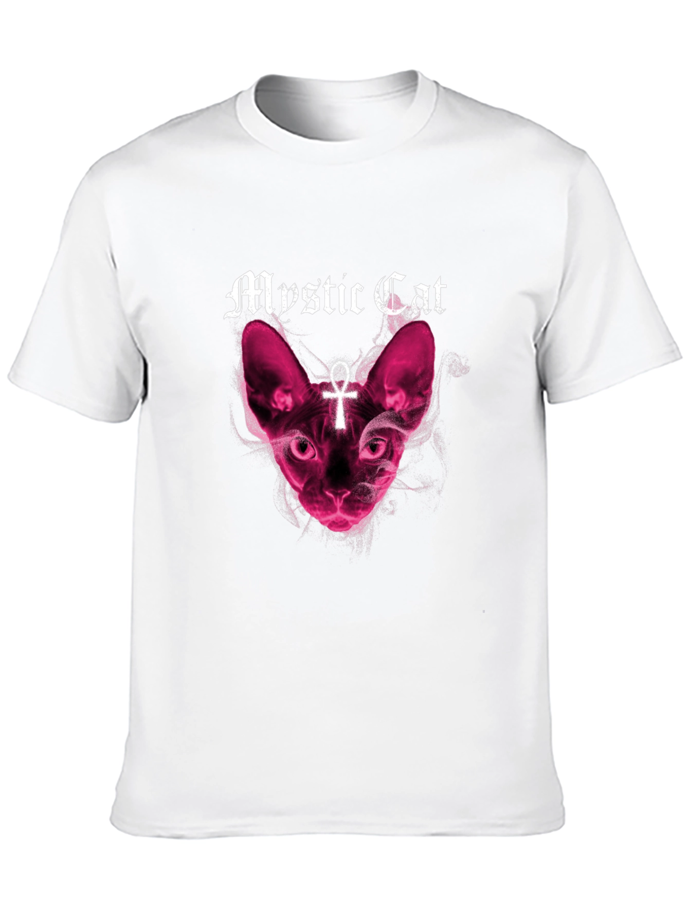 Mystic Cat Graphic T-Shirt - Black