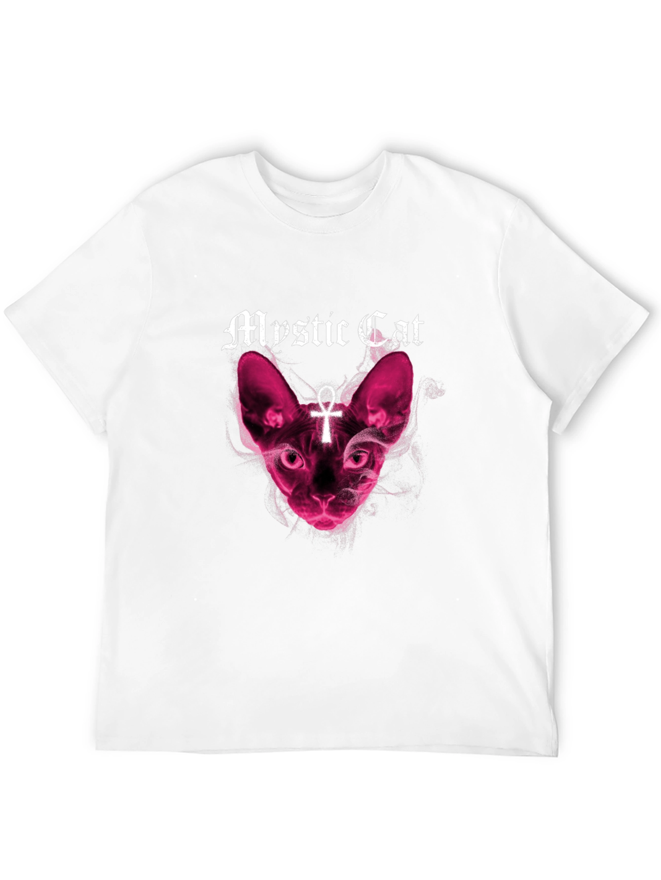 Mystic Cat Graphic T-Shirt - Black