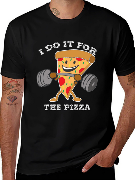 Pizza Gym T-Shirt Funny Workout Tee